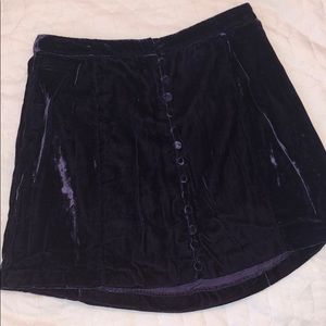 **SOLD** Purple velvet mini skirt